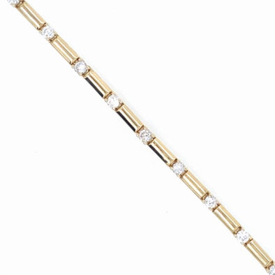 Alternating Bar and Diamond Design Bracelet