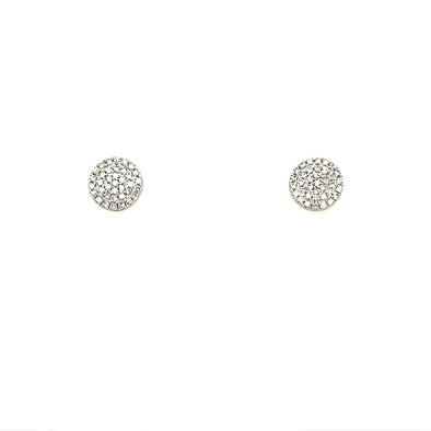 Pave Diamond Circular Earrings