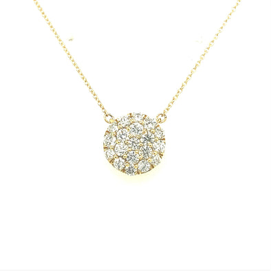 Round Diamond Cluster Design Necklace