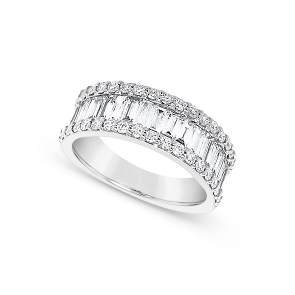 Baguette and Round Diamond Ring - 1.90 carat t.w.
