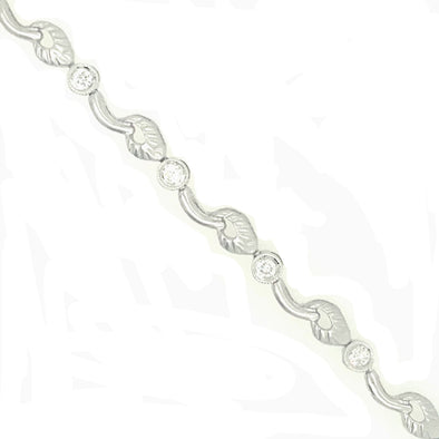 Diamond Accented Swirl Design Bracelet