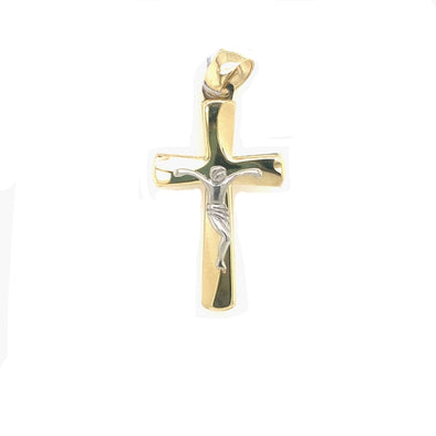 Medium Crucifix - 14kt Two-Tone Gold