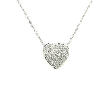 Diamond Pave Heart Necklace