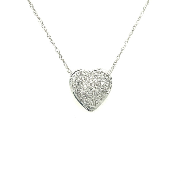 Diamond Pave Heart Necklace
