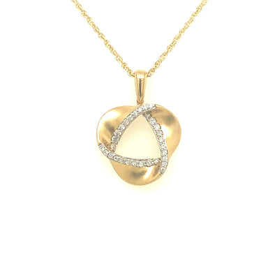 Diamond Accented Open Circle Design Pendant