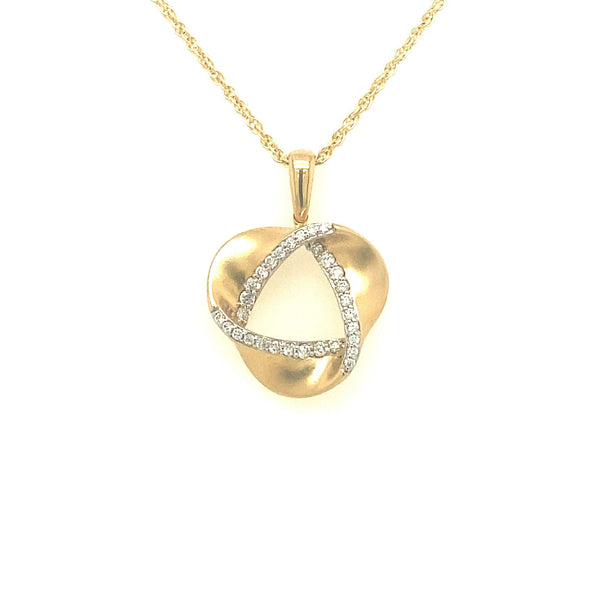Diamond Accented Open Circle Design Pendant