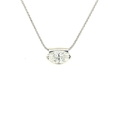 Marquise Diamond Solitaire Pendant
