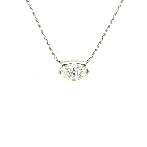 Marquise Diamond Solitaire Pendant