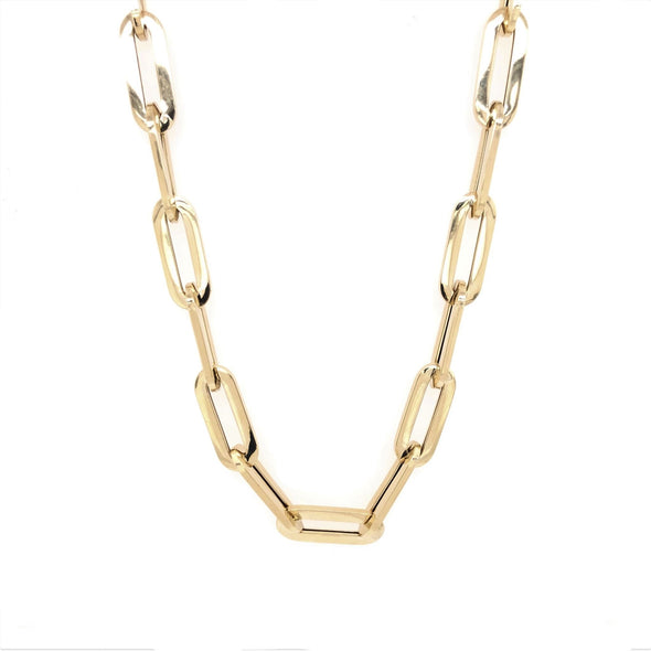 Gold Paperclip Style Necklace