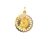 Reversible Christ and Madonna Medal - 14kt Yellow Gold