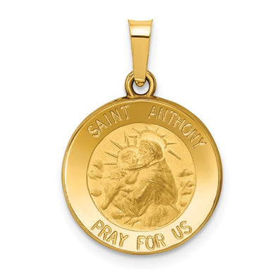 Round St. Anthony Medal - 14kt Yellow Gold