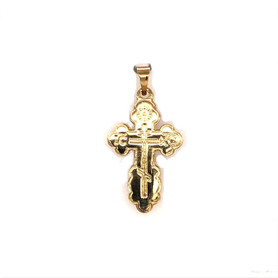 Small Orthodox Cross - 14kt Yellow Gold