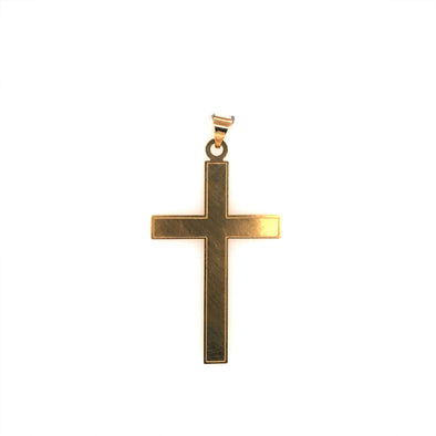 Large Plain Cross - 14kt Yellow Gold