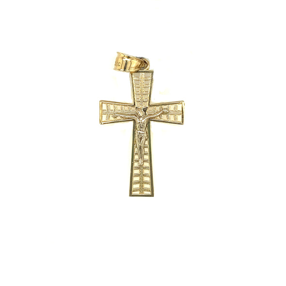Open Detail Crucifix - 14kt Yellow Gold