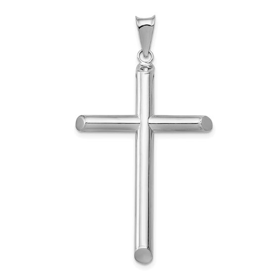 Tube Cross - 14kt White Gold