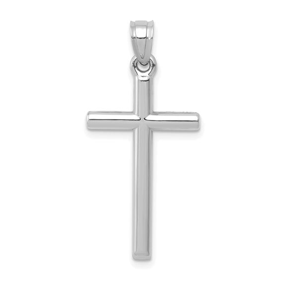 Plain Cross - 14kt White Gold