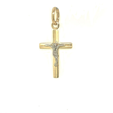 Small Crucifix - 14kt Two-Tone Gold