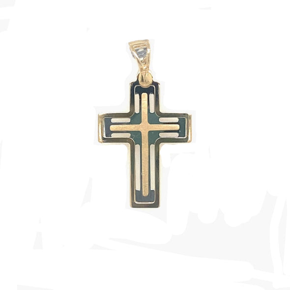 Open Detail Cross - 14kt Yellow Gold