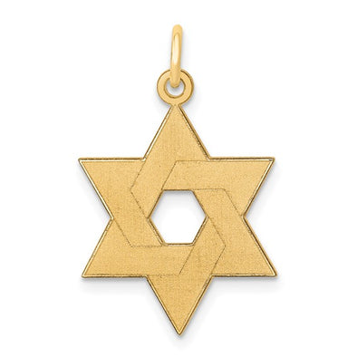 Star of David Medal - 14kt Yellow Gold