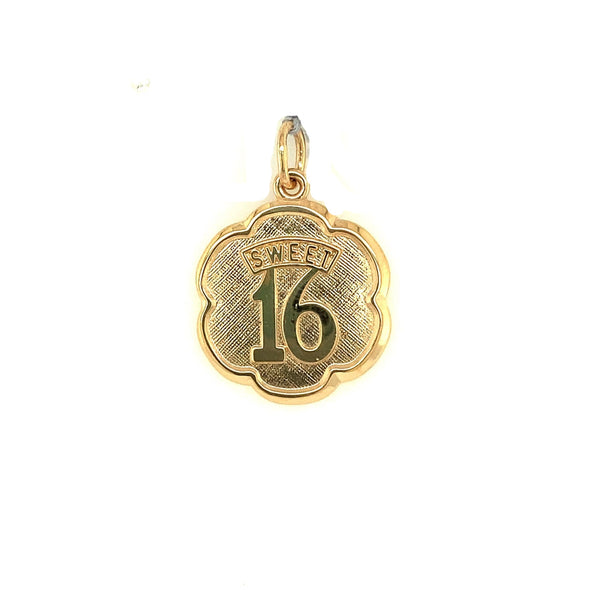 Sweet Sixteen Medal - 14kt Yellow Gold