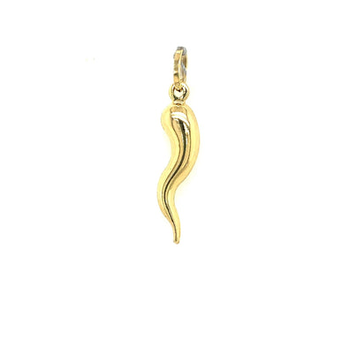 Solid Italian Horn - 14kt Yellow Gold