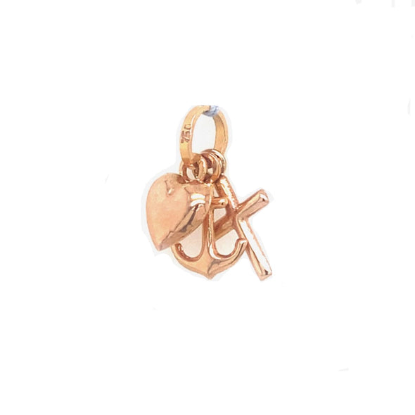 Faith, Hope and Charity Medal - 18kt Rose Gold
