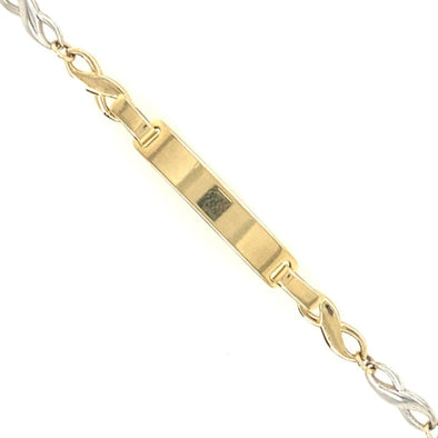 Infinity Link ID Bracelet - 14kt Two-Tone Gold