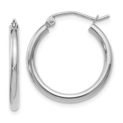 Medium Hoop Earrings - 14kt White Gold