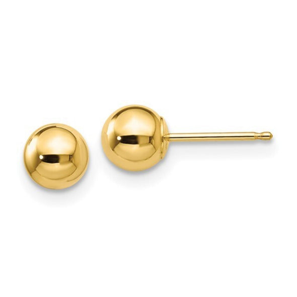 5mm Gold Ball Earrings - 14kt Yellow Gold