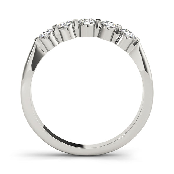 Bezel and Bar Set Diamond Wedding Band