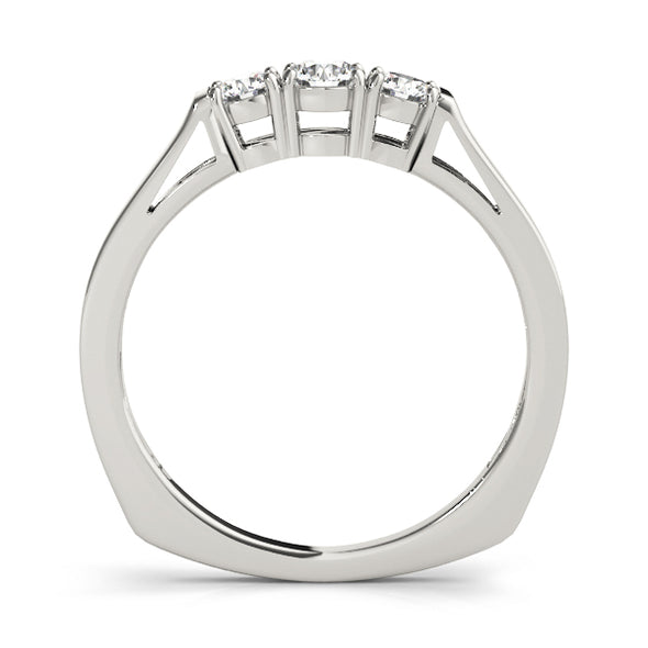 Three Round Diamond Wedding Band