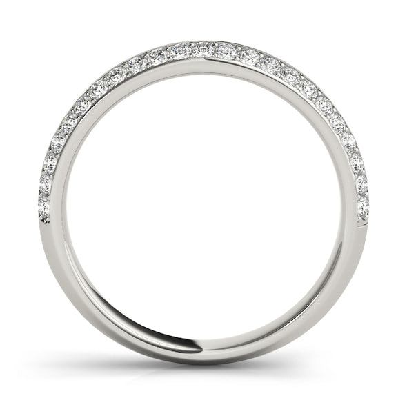 Two Row Diamond Wedding Band
