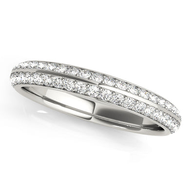 Two Row Diamond Wedding Band