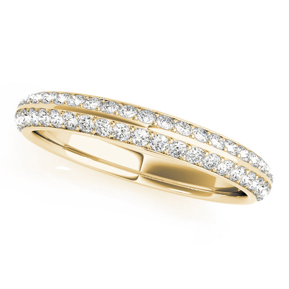 Two Row Diamond Wedding Band