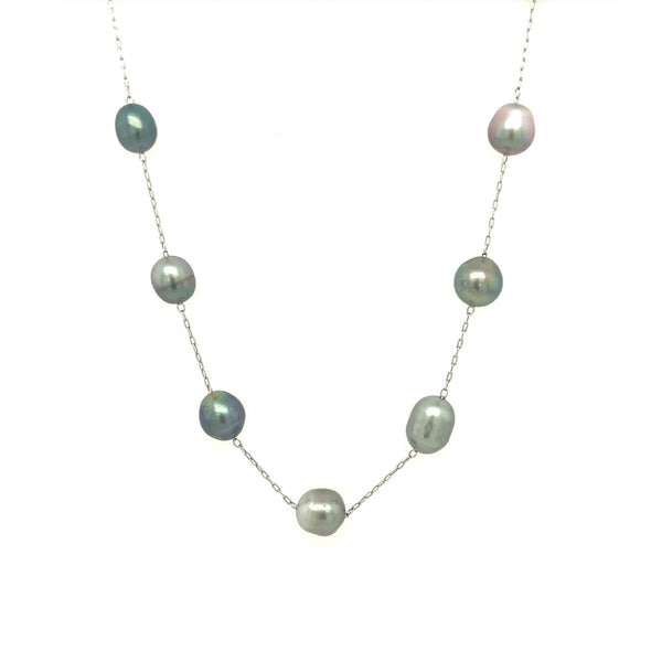 Pearl Tin Cup Design Necklace