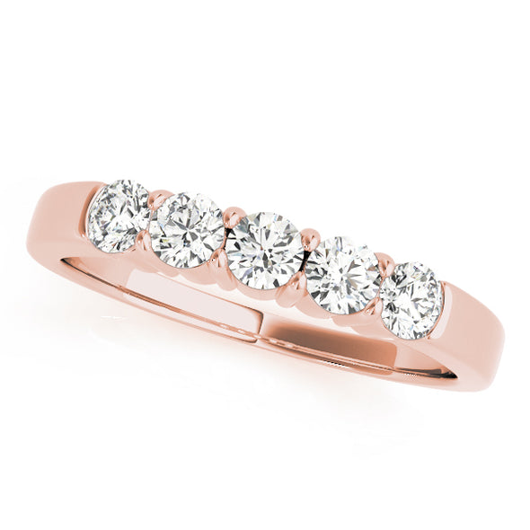 Straight Shared Prong Diamond Wedding Band