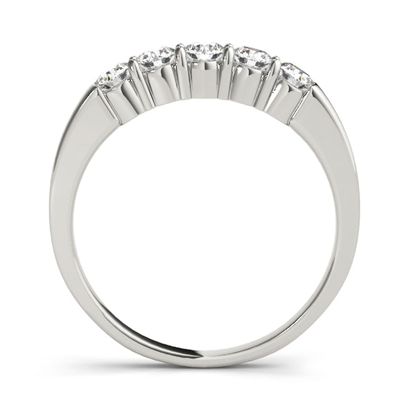 Straight Shared Prong Diamond Wedding Band