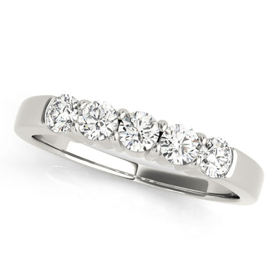 Straight Shared Prong Diamond Wedding Band