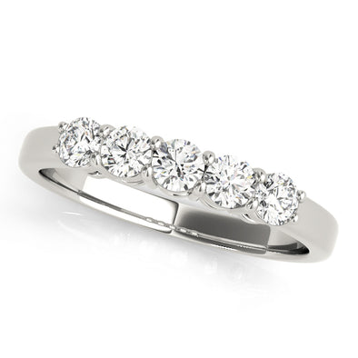 Straight Prong Set Diamond Wedding Band