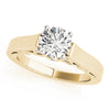 Wide Gold Engagement Mounting with Diamond Detail