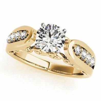 Channel Set Diamond Engagement Mounting with Side Detail