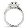 Flower Design Diamond Halo Engagement Mounting