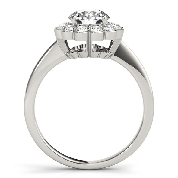 Flower Design Diamond Halo Engagement Mounting