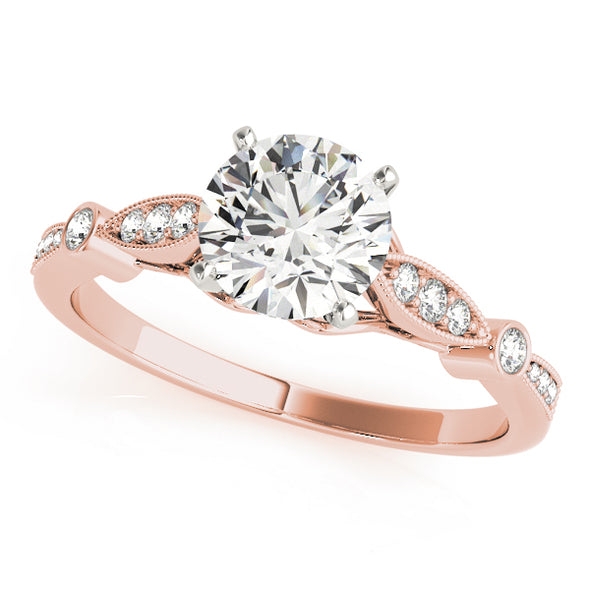 Vintage Style Tapered Milgrain Edge Engagement Mounting