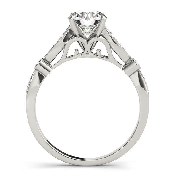 Vintage Style Tapered Milgrain Edge Engagement Mounting