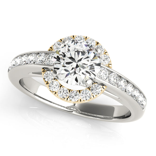 Channel Set Diamond and Round Halo Engagement Mounting