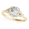 Cushion Cut Diamond Halo Engagement Mounting with Side Diamond Detail