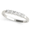 Five Diamond Prong Set Wedding Band