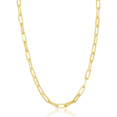 Paperclip Necklace - Sterling Silver and Gold Plate