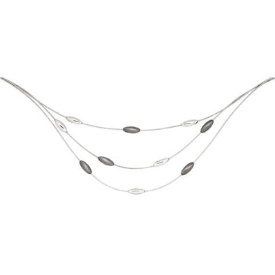Three Strand Bead Accented Necklace